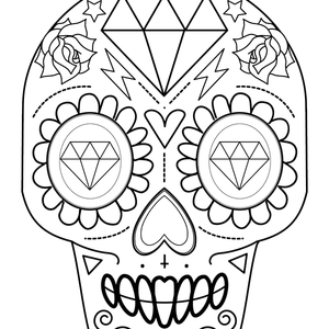 Imagen calavera diamantes