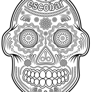 Dibujo de calavera mexicana