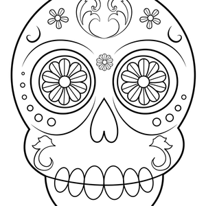 Calavera chistosa para colorear