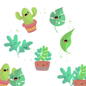 Cactus kawaii