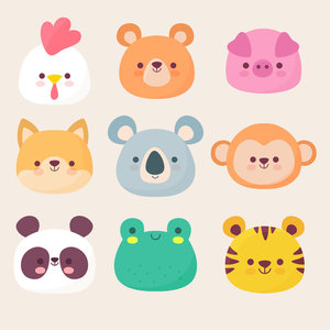 Dibujos caras animales